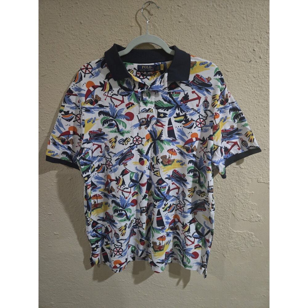 Polo RALPH LAUREN BERMUDA MEN POLO, Classic Fit, Multicolor SIZE Large